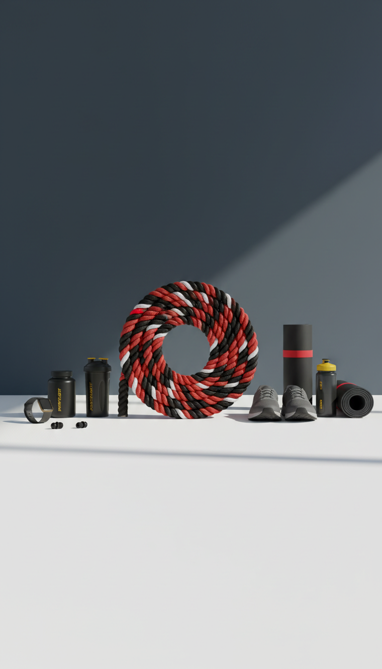 Battle Rope with Weighted Grips
